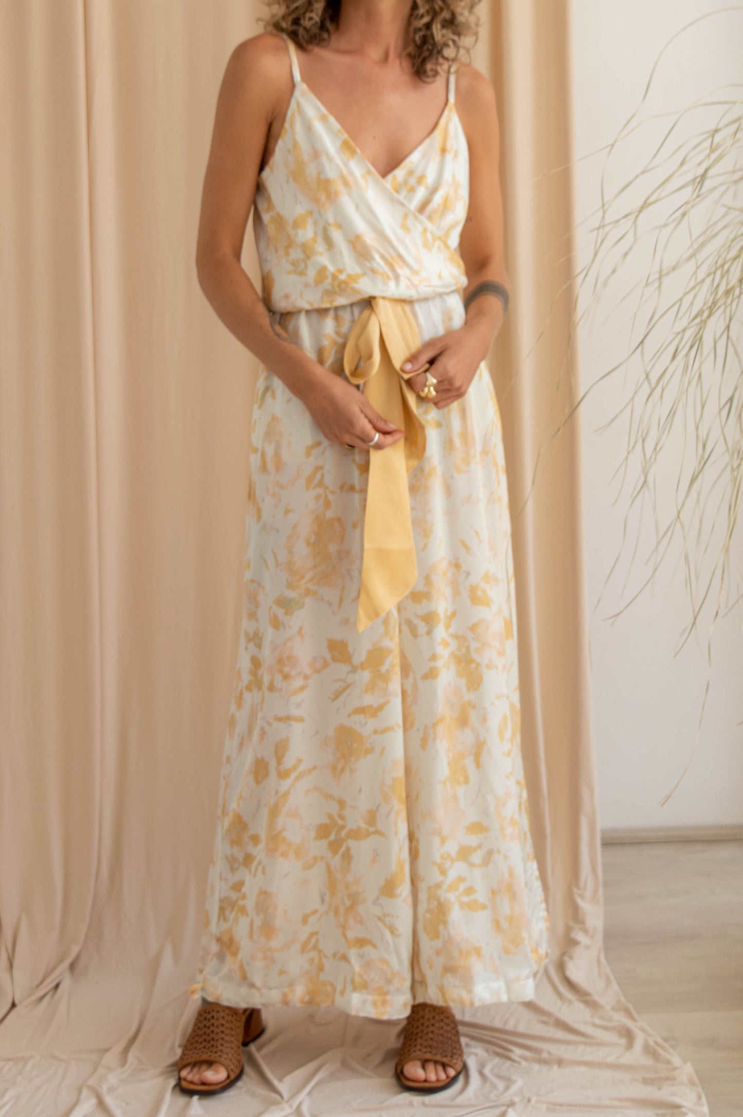 Vanilla Print Ecovero Jumpsuit by Cossac