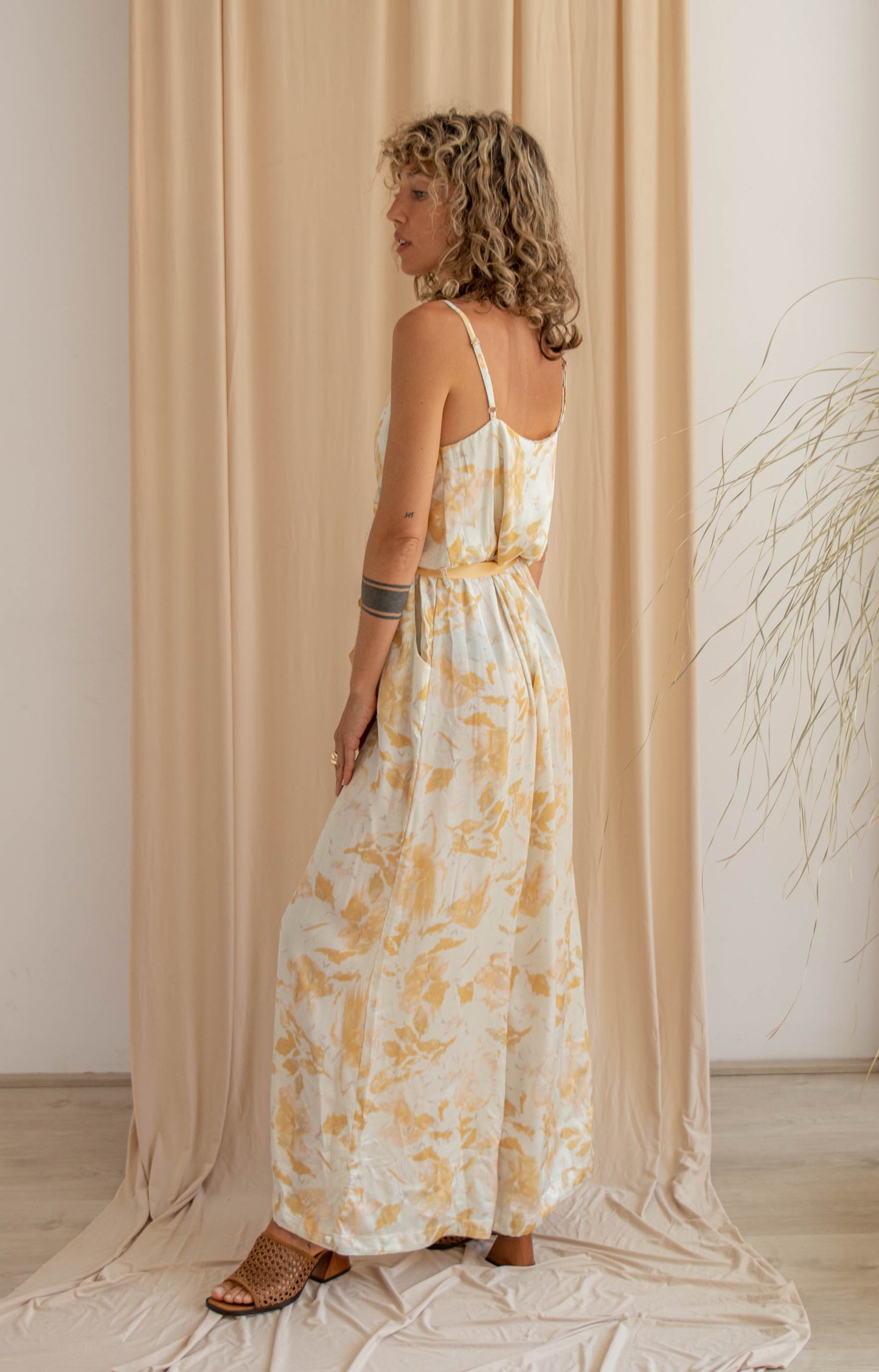 Vanilla Print Ecovero Jumpsuit by Cossac