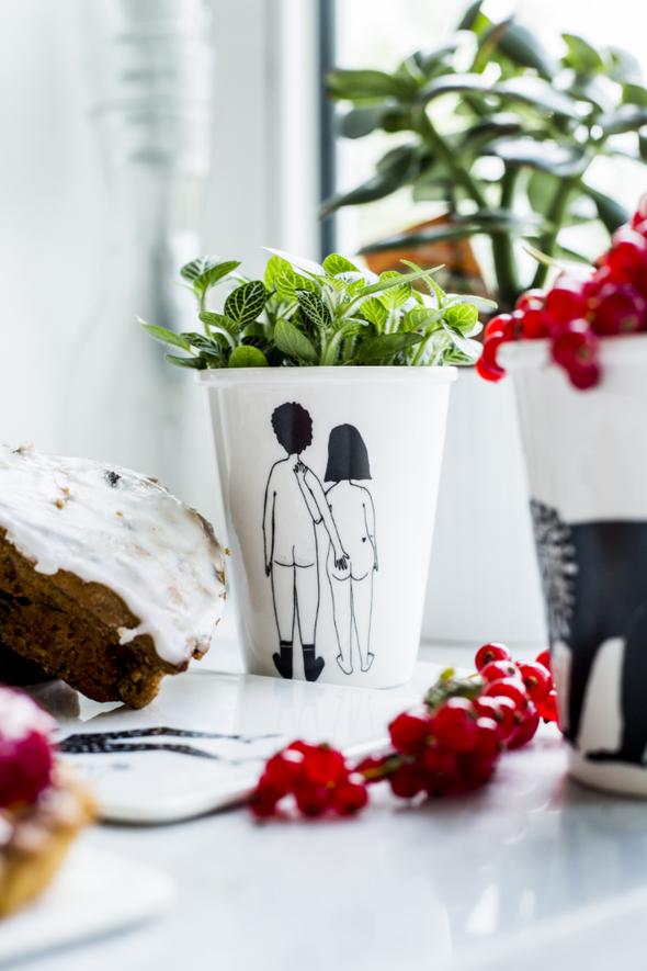 Cup Naked Couple Back by Helen B