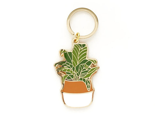 Banana Leaf Enamel Keychain by Paper Anchor Co.