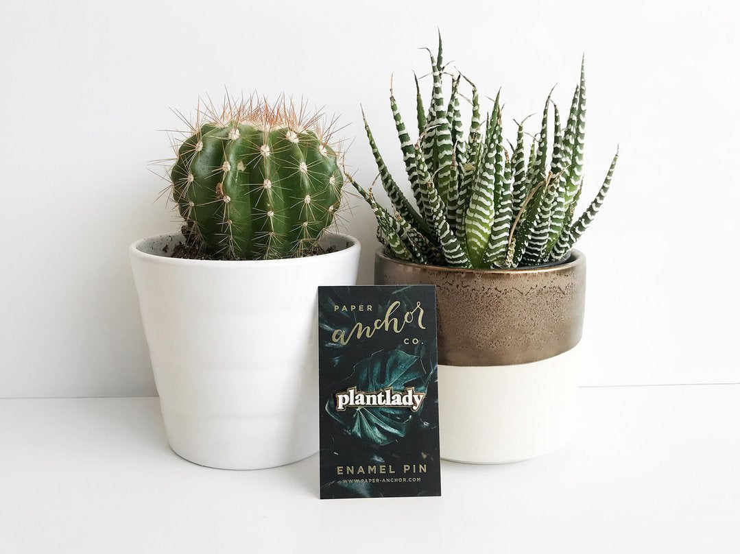 Plant Lady Enamel Lapel Pin by Paper Anchor Co.