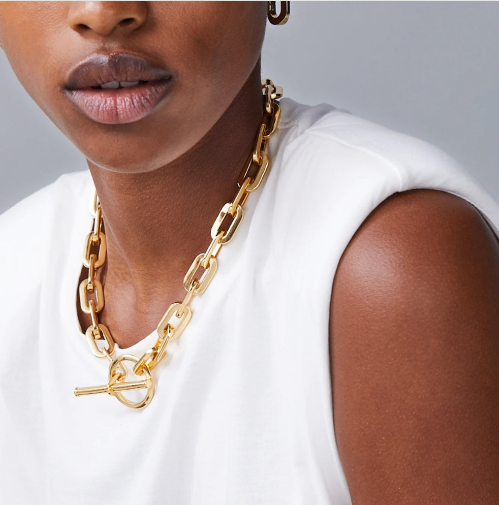 Toni Chain Necklace Gold by Jenny Bird