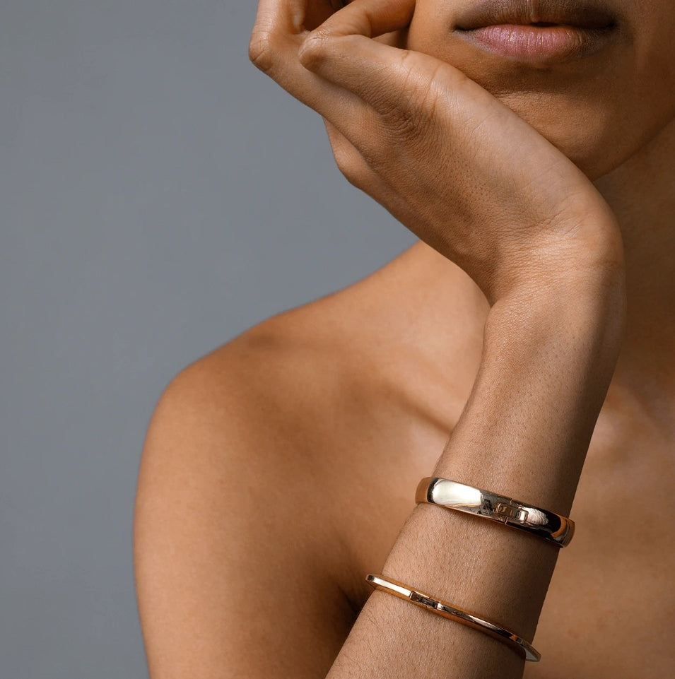 Stevie Bangle Gold by Jenny Bird