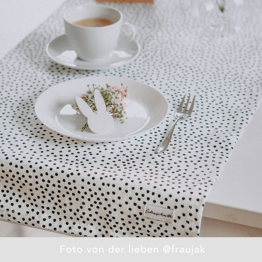 Linen Table Runner Dots by Eulenschnitt