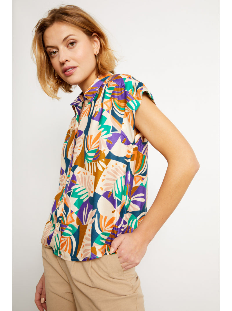 Pralin Blouse - Print Fragomen by Ekyog
