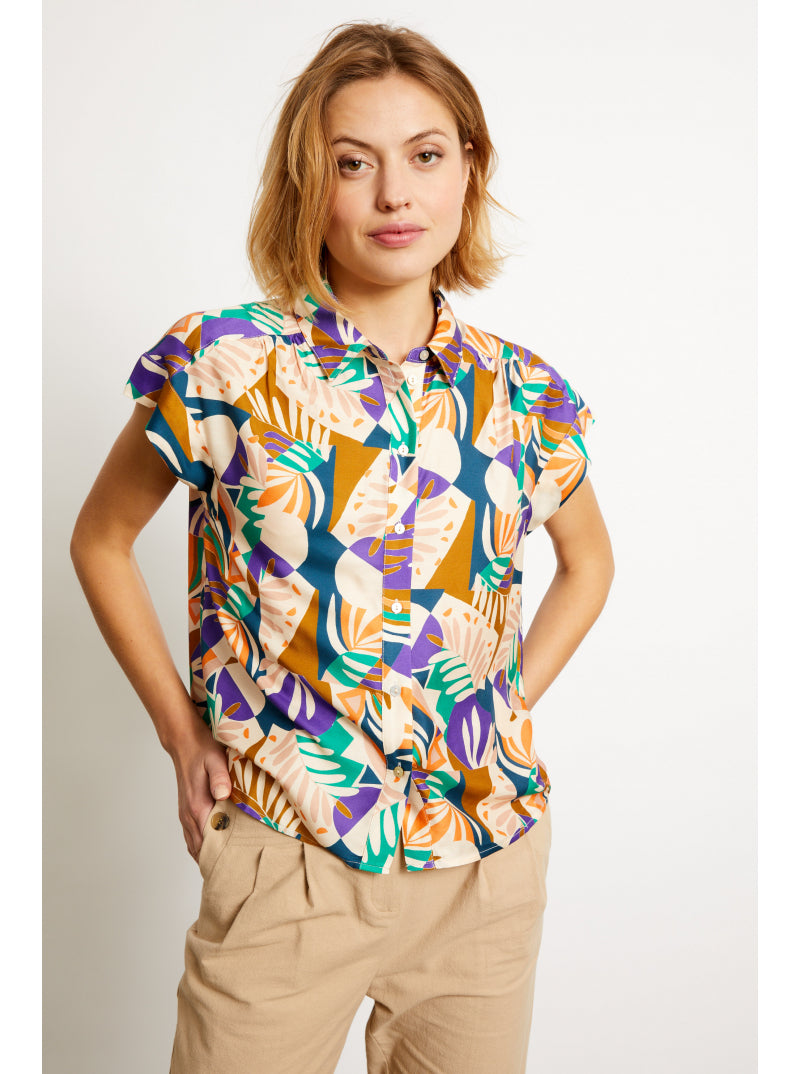 Pralin Blouse - Print Fragomen by Ekyog