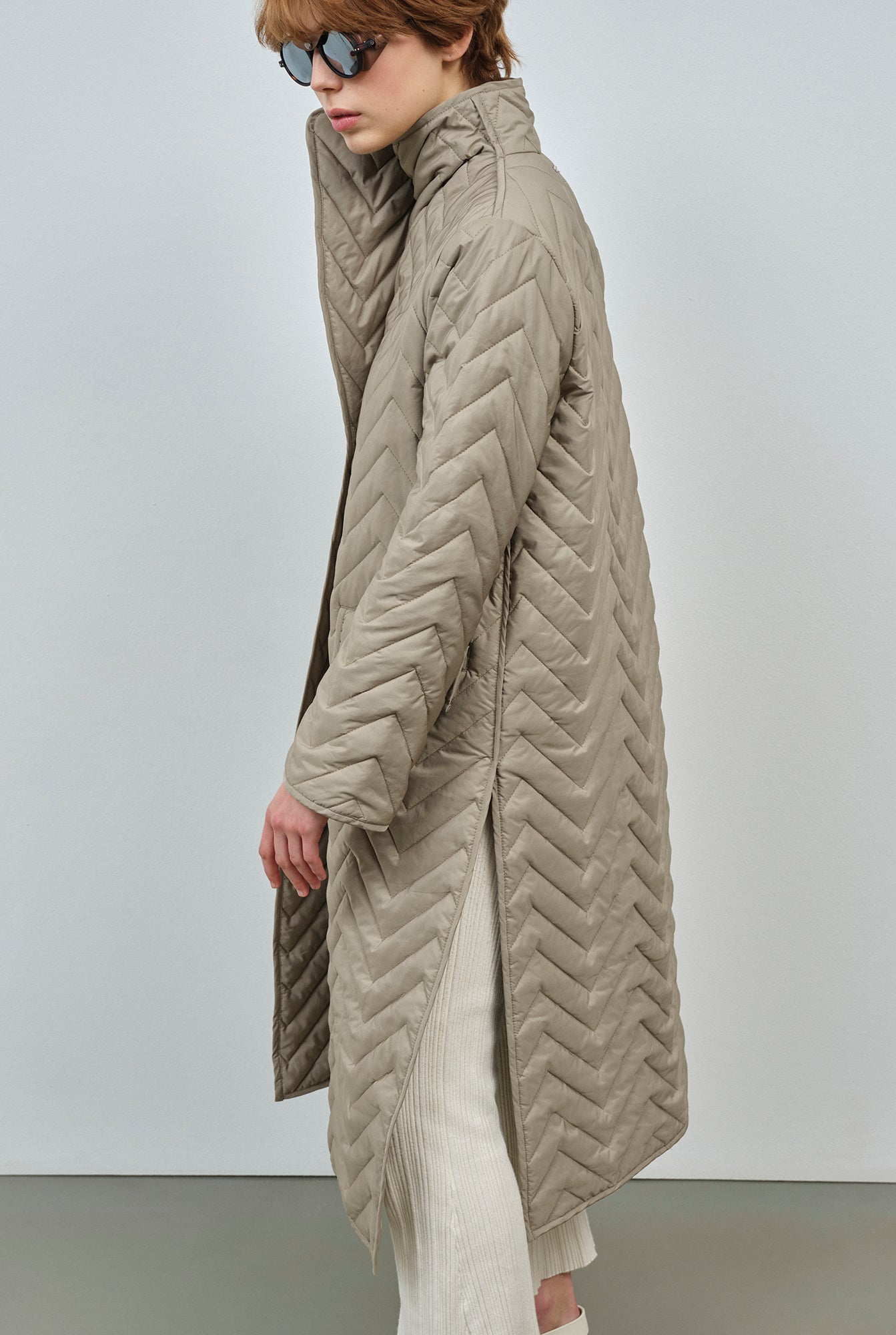 Dafni Quilted Coat Pale Olive by Embassy of Bricks and Logs