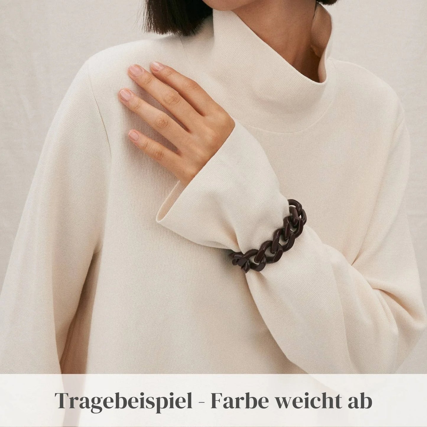 Flat Chain Bracelet - Matt Dark Olive by Vanessa Baroni