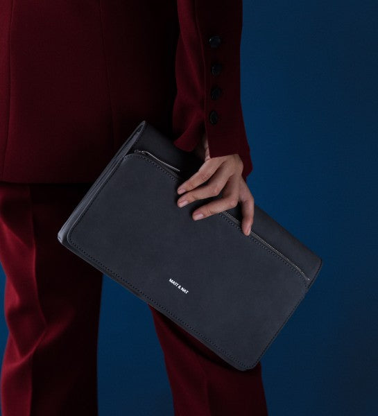 Suede Grey Clutch by Matt and Nat