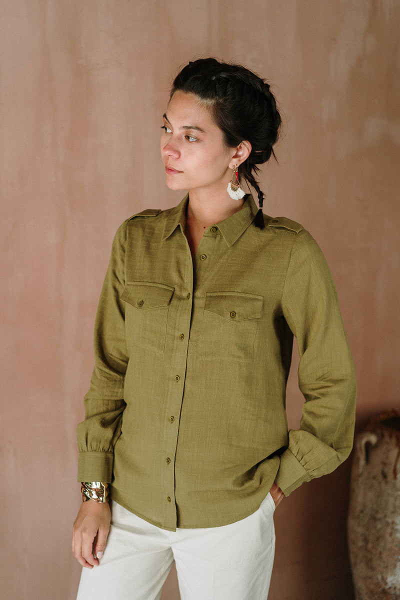 Malati Blouse Olive by J-Label