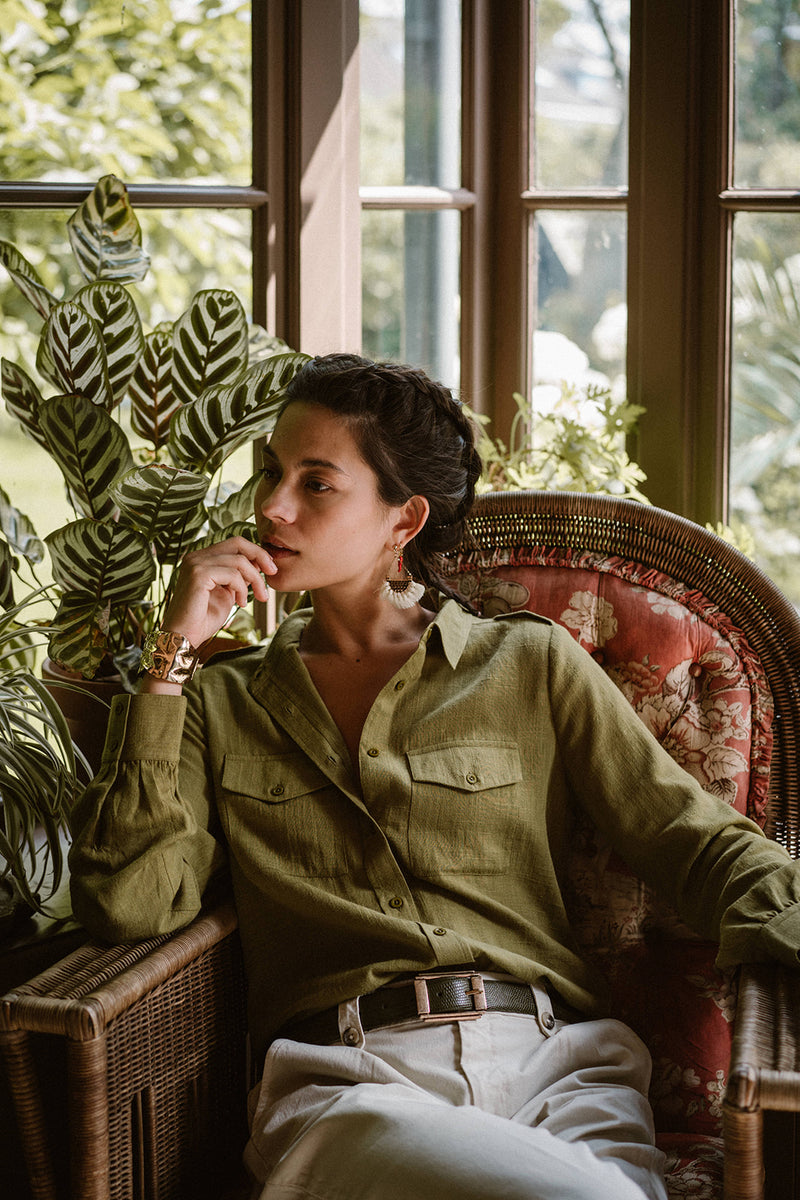 Malati Blouse Olive by J-Label