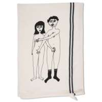 Tea Towel Naked Couple Front by Helen B