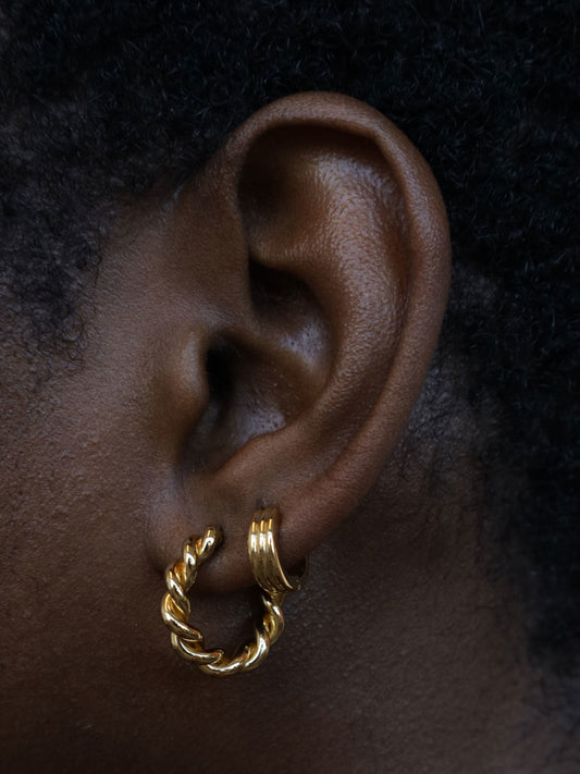 Twirl Hoop Gold by T.I.T.S.