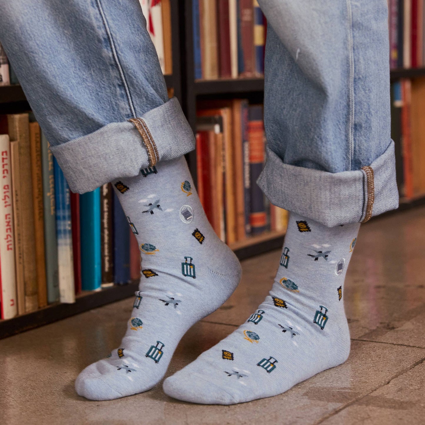 Socks that Give Books (Blue Travel): Small