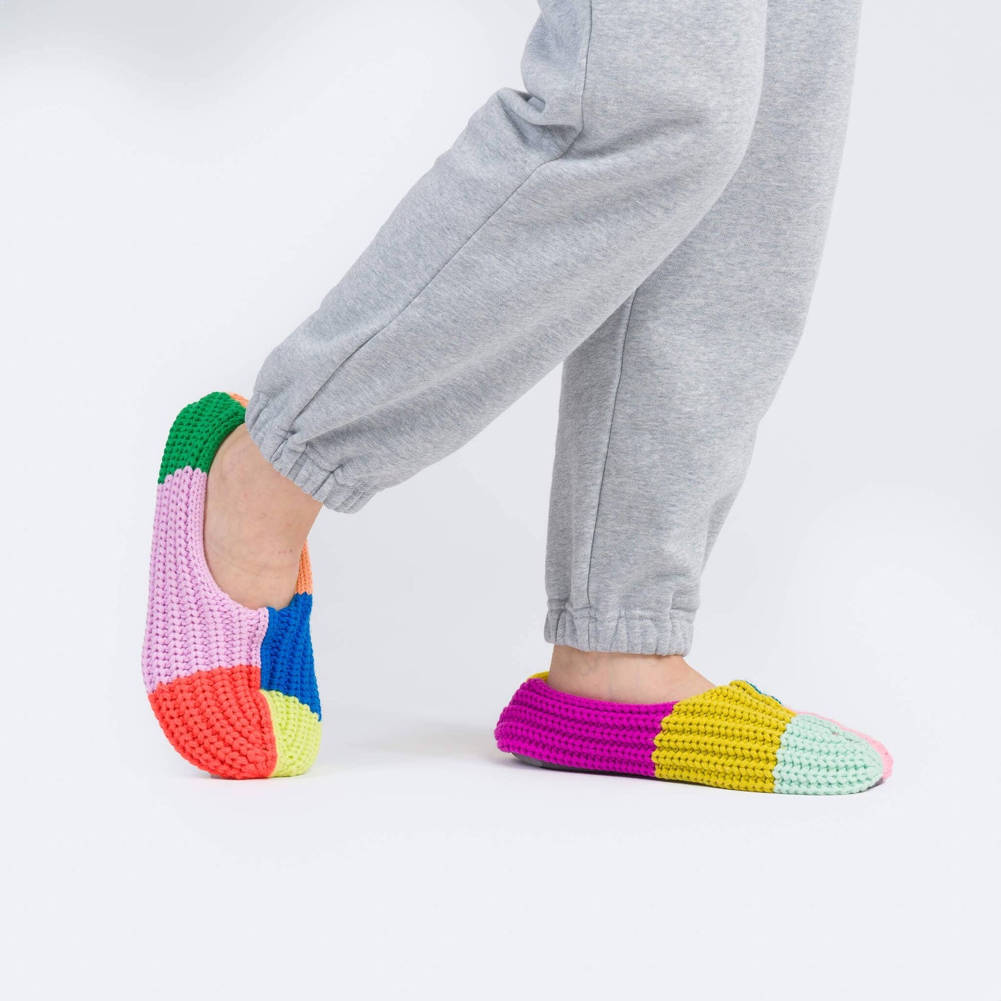 Mismatch Rib Slippers: Desert / M/L - W 8-10