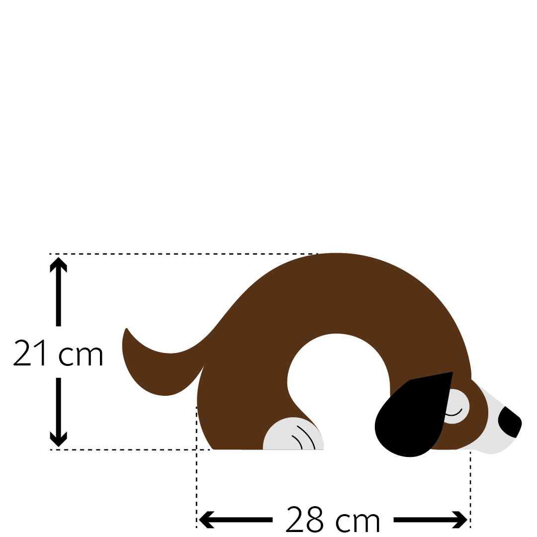 Organic Grain Pillow Neck Heating Pad Dog - Brown by Leschi