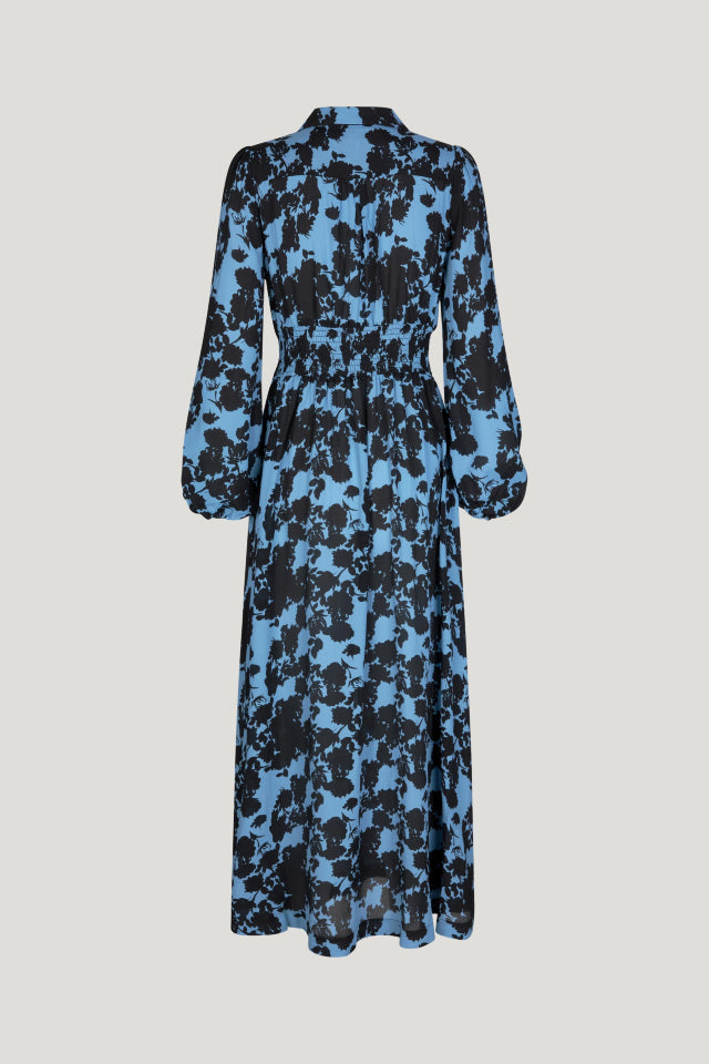 Amber Dress - Blue Flower Jacquard by Baum und Pferdgarten