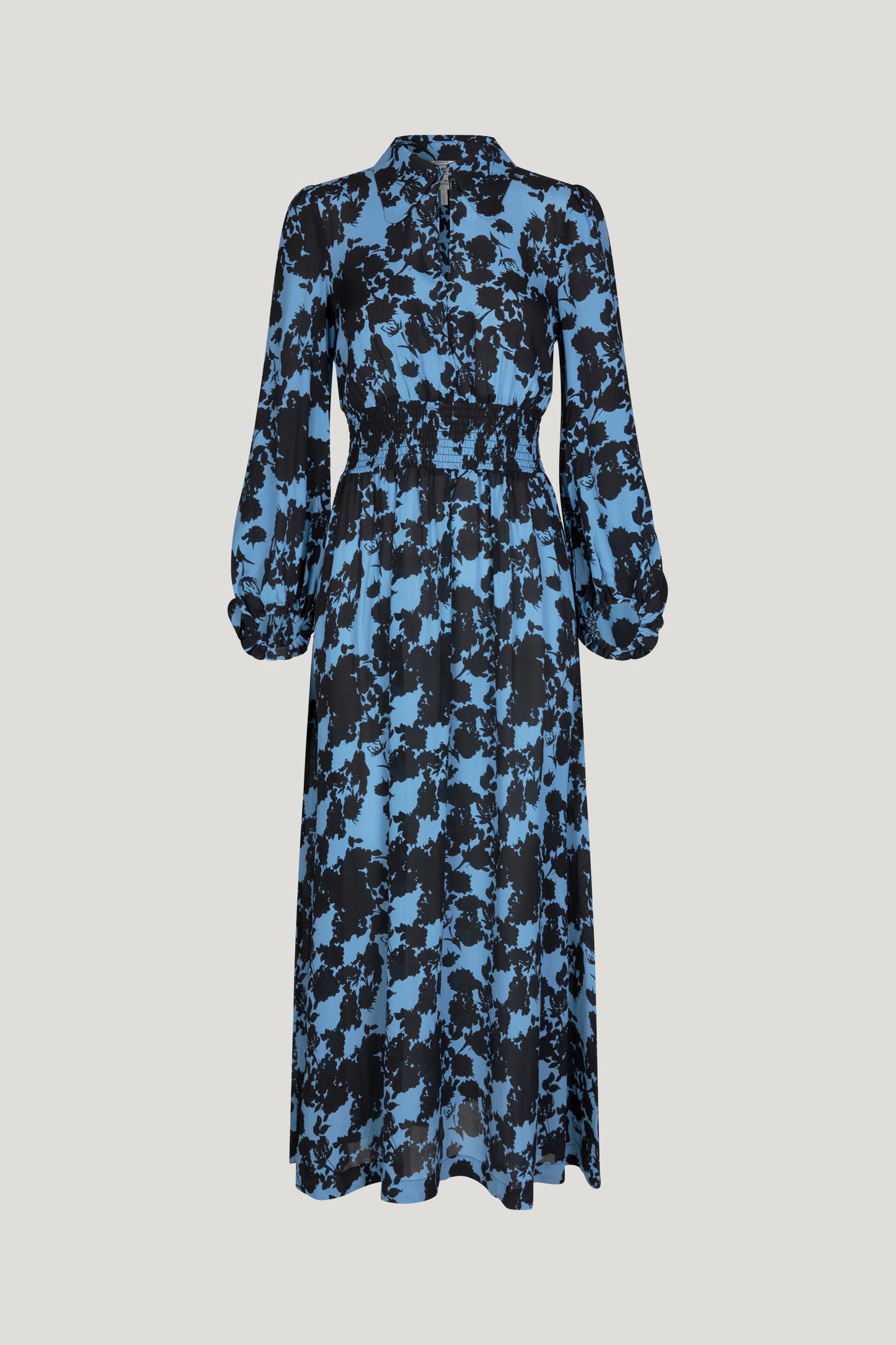 Amber Dress - Blue Flower Jacquard by Baum und Pferdgarten