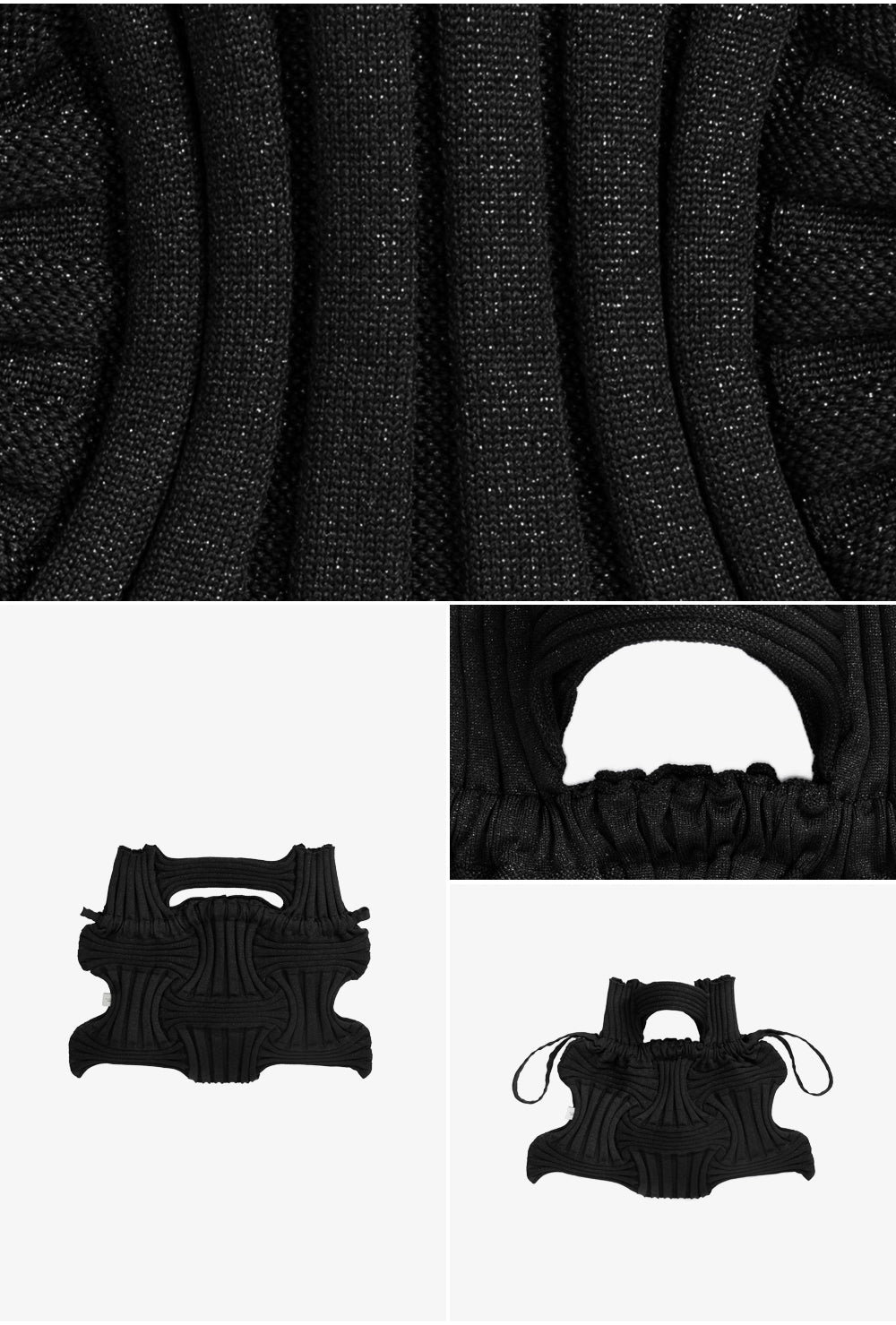 Big Bow Bag - Glitter Black by PleatsMama