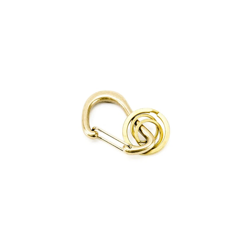 Brass Karabiner Keyring - Gold by Diarge