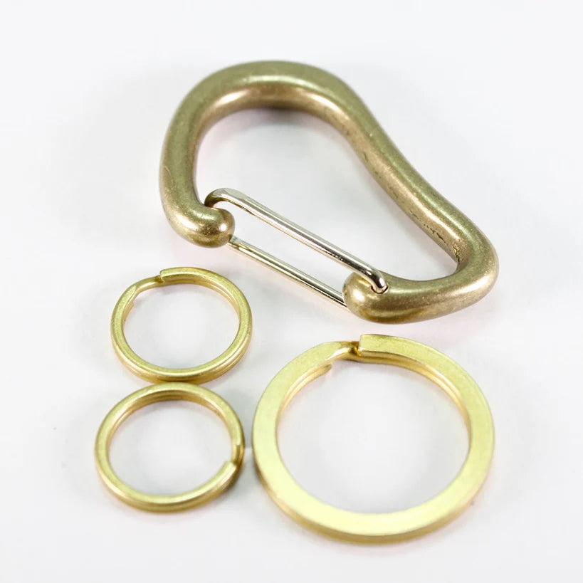 Brass Karabiner Keyring - Gold by Diarge