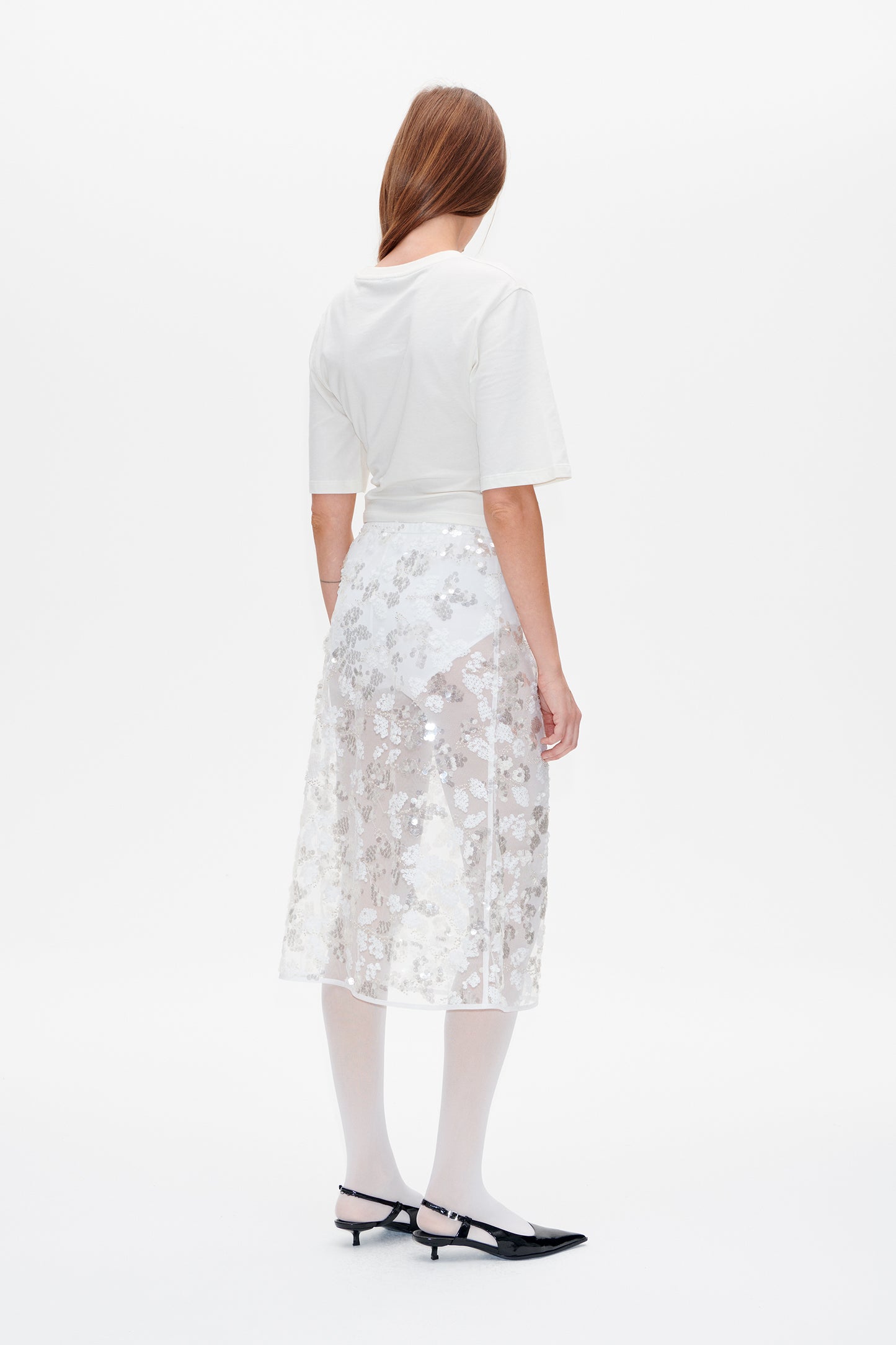 Saina Skirt - White Sequin by Baum und Pferdgarten