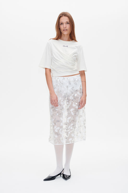 Saina Skirt - White Sequin by Baum und Pferdgarten