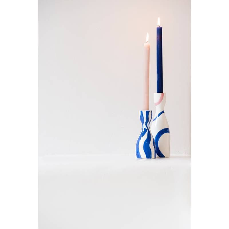 Nino Candle Holder - Bold and Blue by Que Rico