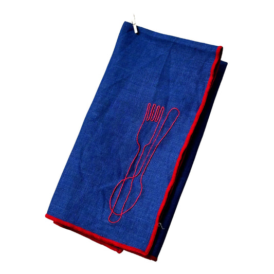 Linen Embroidered Napkins | Cutlery - MAEGEN HOMEWARE