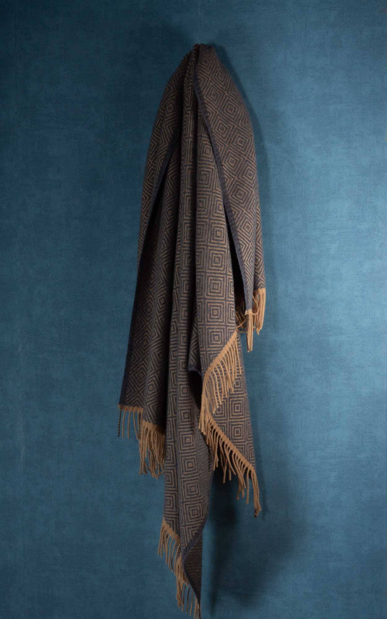 Wool Throw Blanket Venezia Blue by MoST