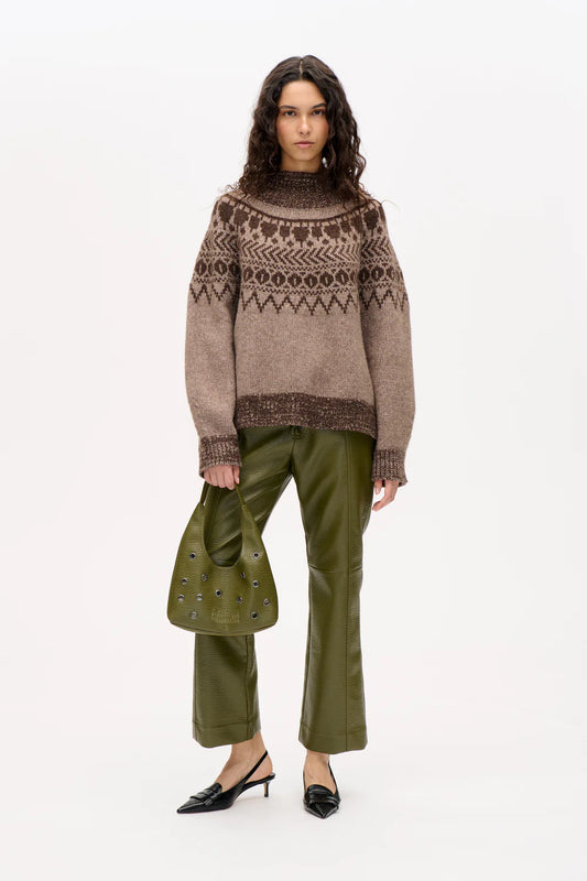 Ciana Sweater - Brown Fair Isle by Baum und Pferdgarten