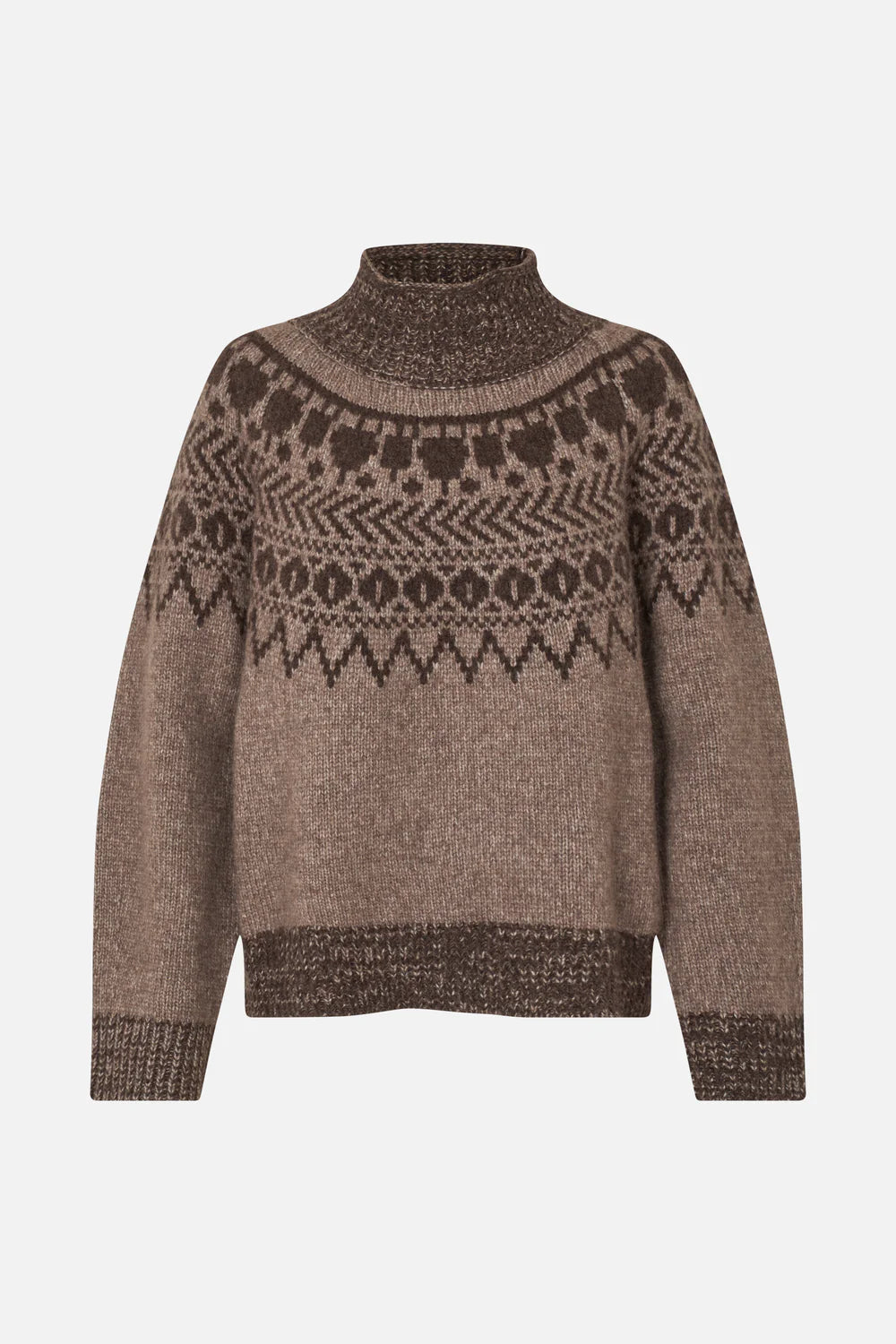 Ciana Sweater - Brown Fair Isle by Baum und Pferdgarten