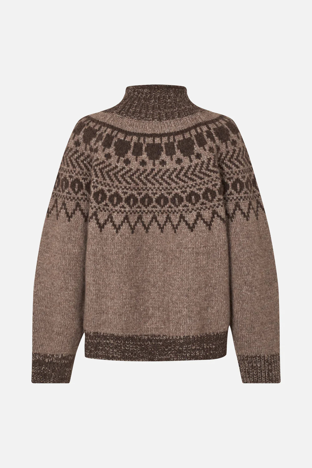 Ciana Sweater - Brown Fair Isle by Baum und Pferdgarten