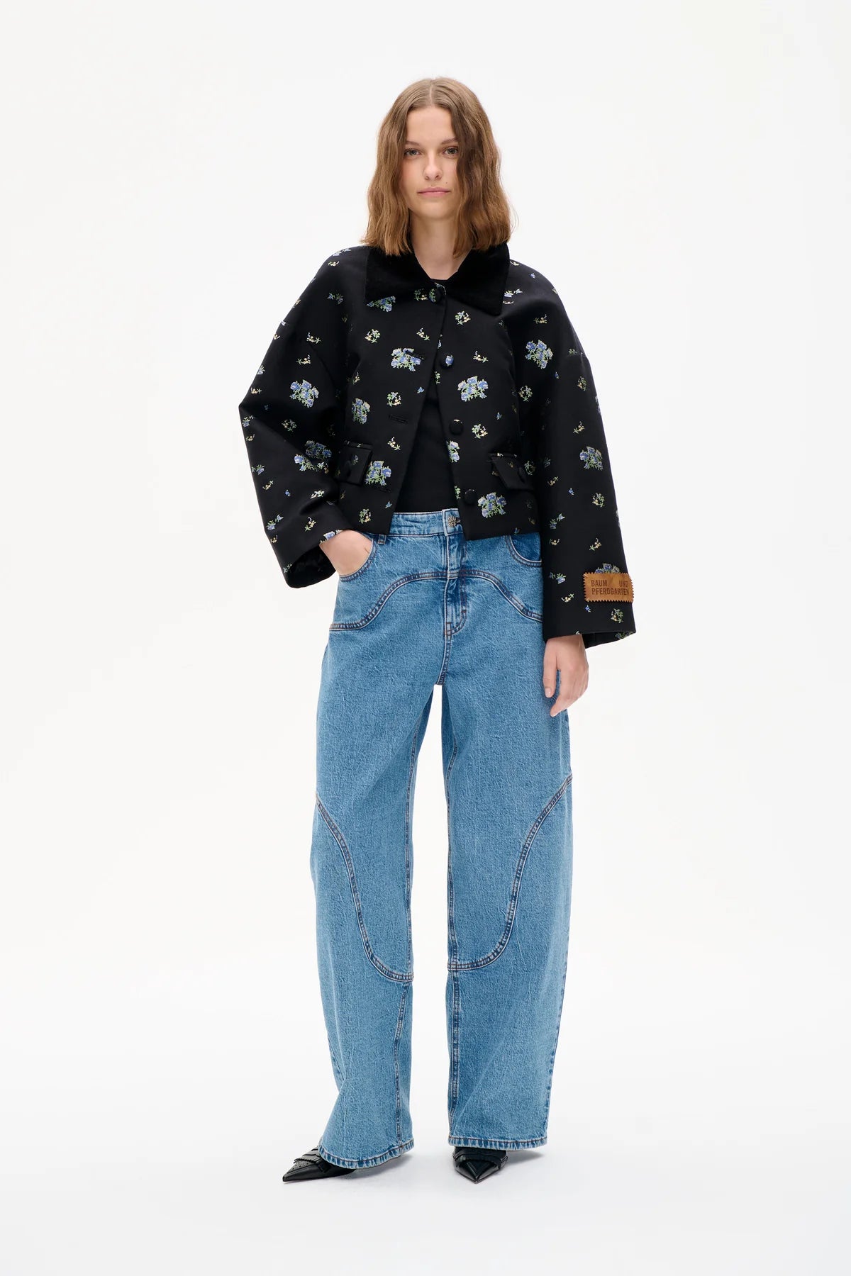 Bebeth Jacket - Black Small Flower by Baum und Pferdgarten