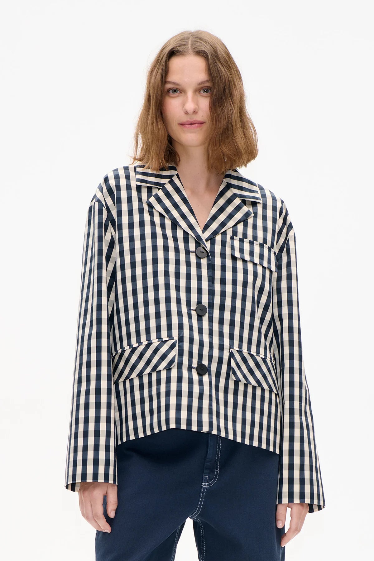 Bani Jacket - Navy Creme Check by Baum und Pferdgarten