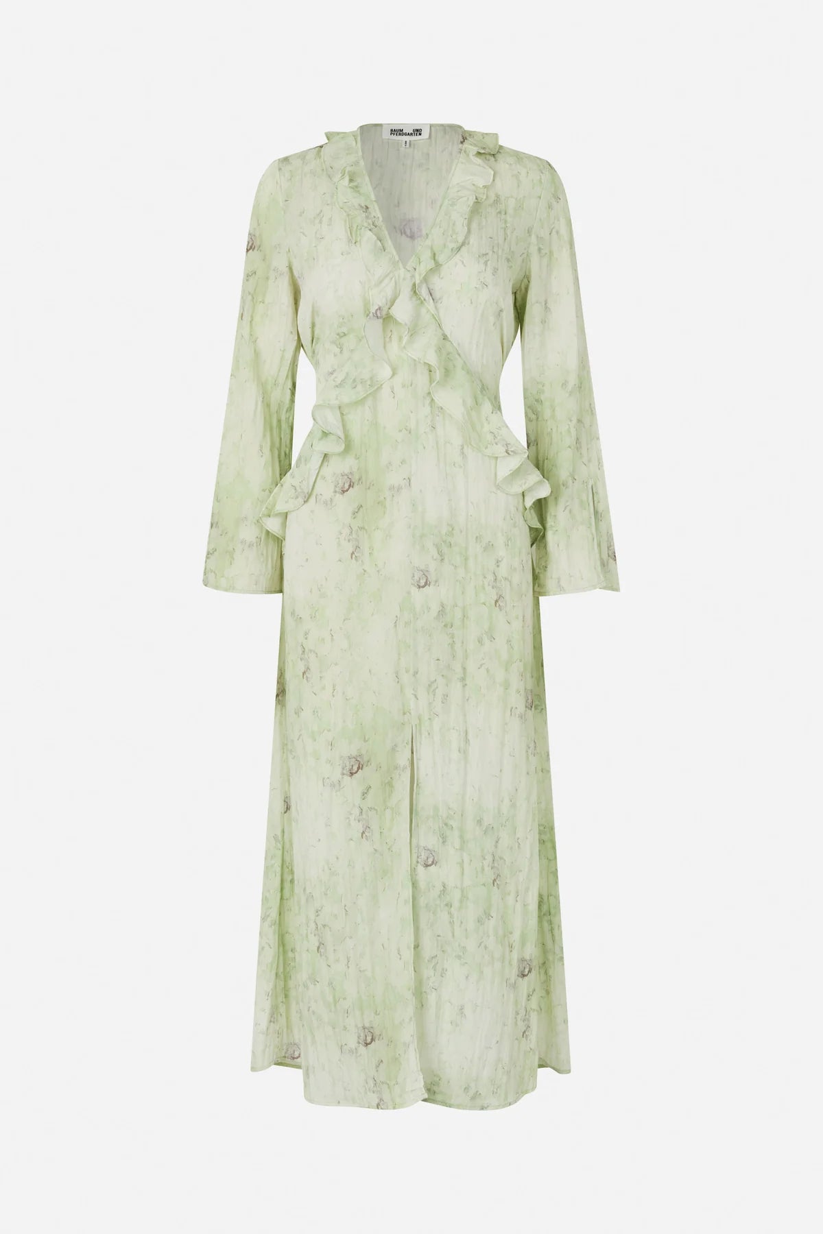 Annia Dress - Distorted Green Flower by Baum und Pferdgarten