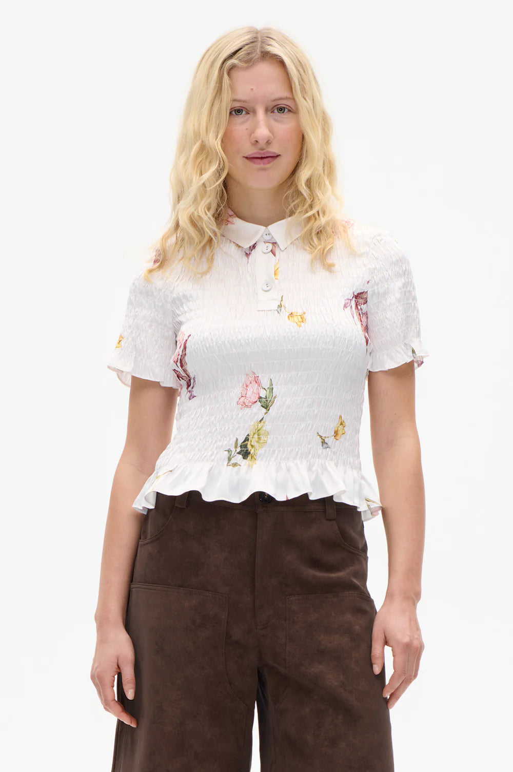 Myka Blouse - Coconut Creme Tulips by Baum und Pferdgarten