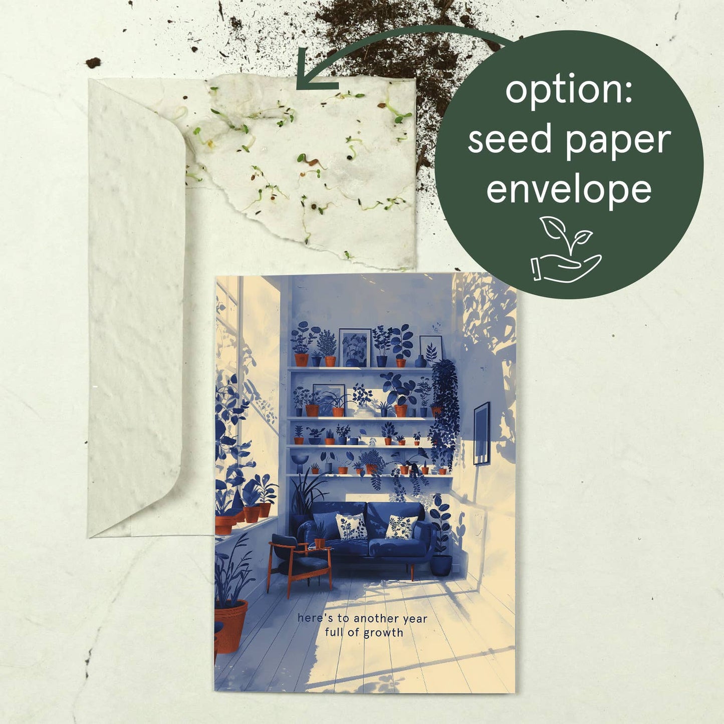 Another Year Full Of Growth| Birthday Card |New year's Card: Kraft paper