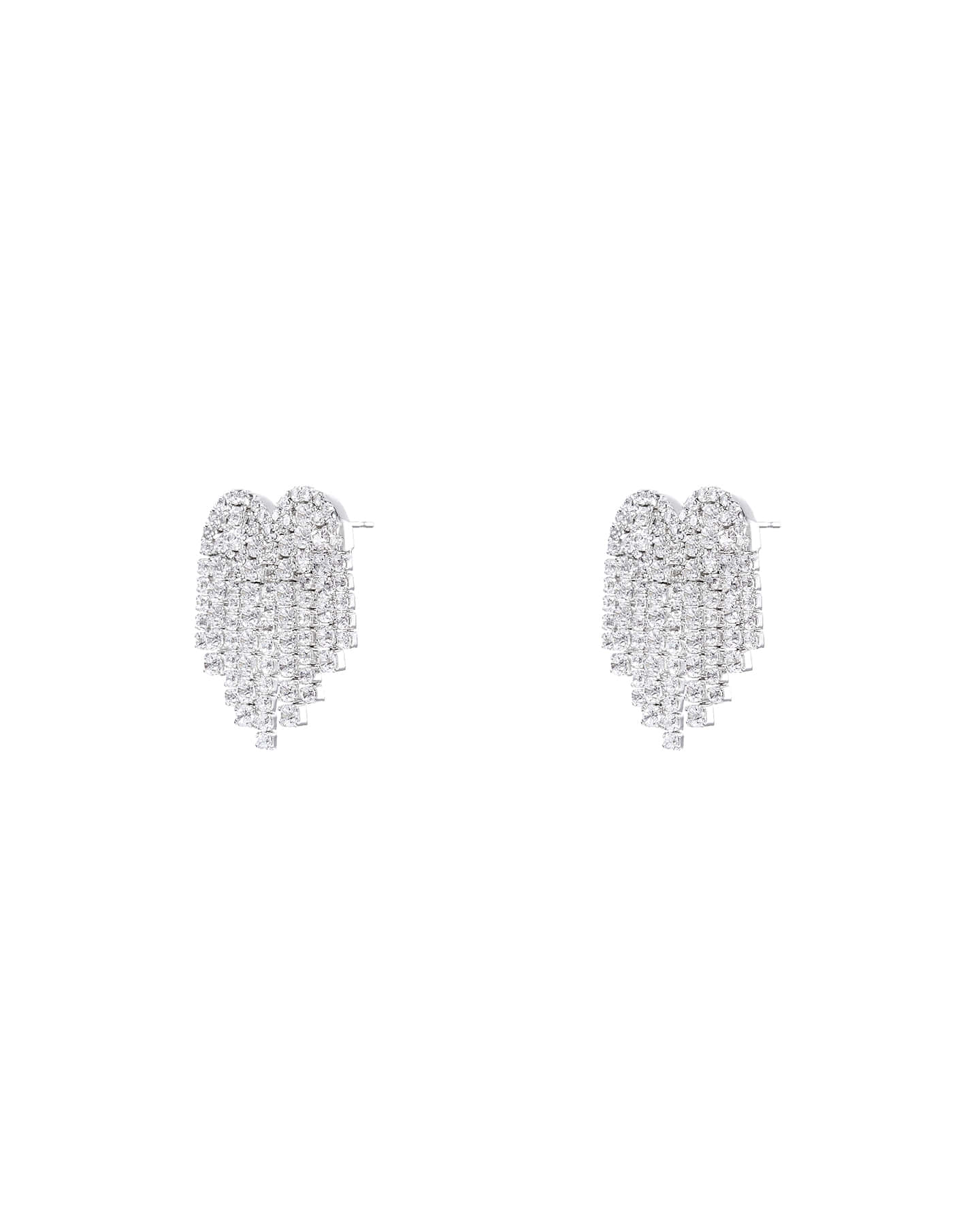 Crystal Drop Heart Earrings by Numbering