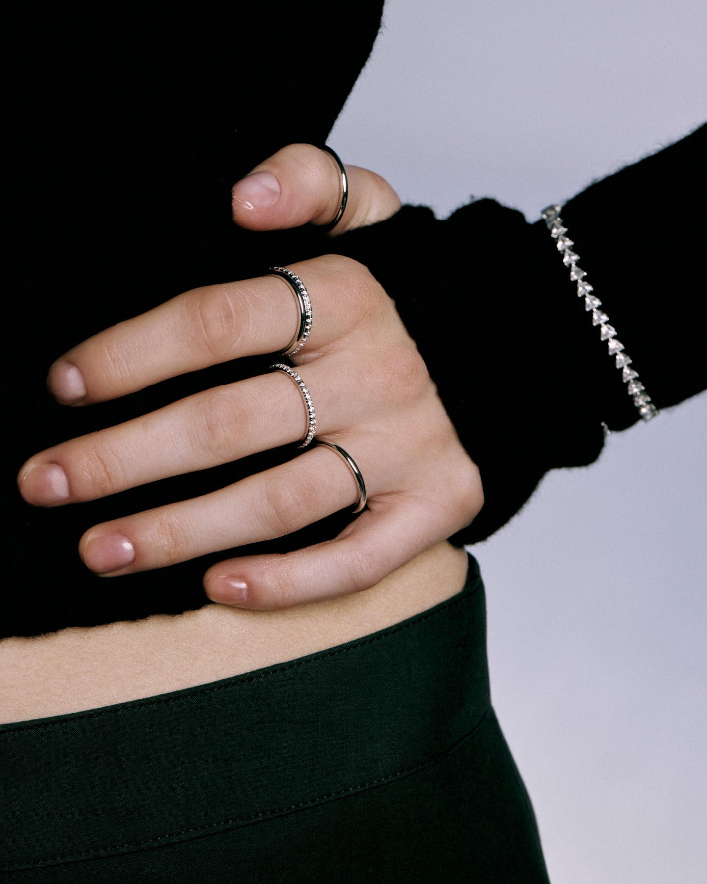 Modu Loc Rings Pave Stackable Ring #3413 by Numbering – The Modu Shop