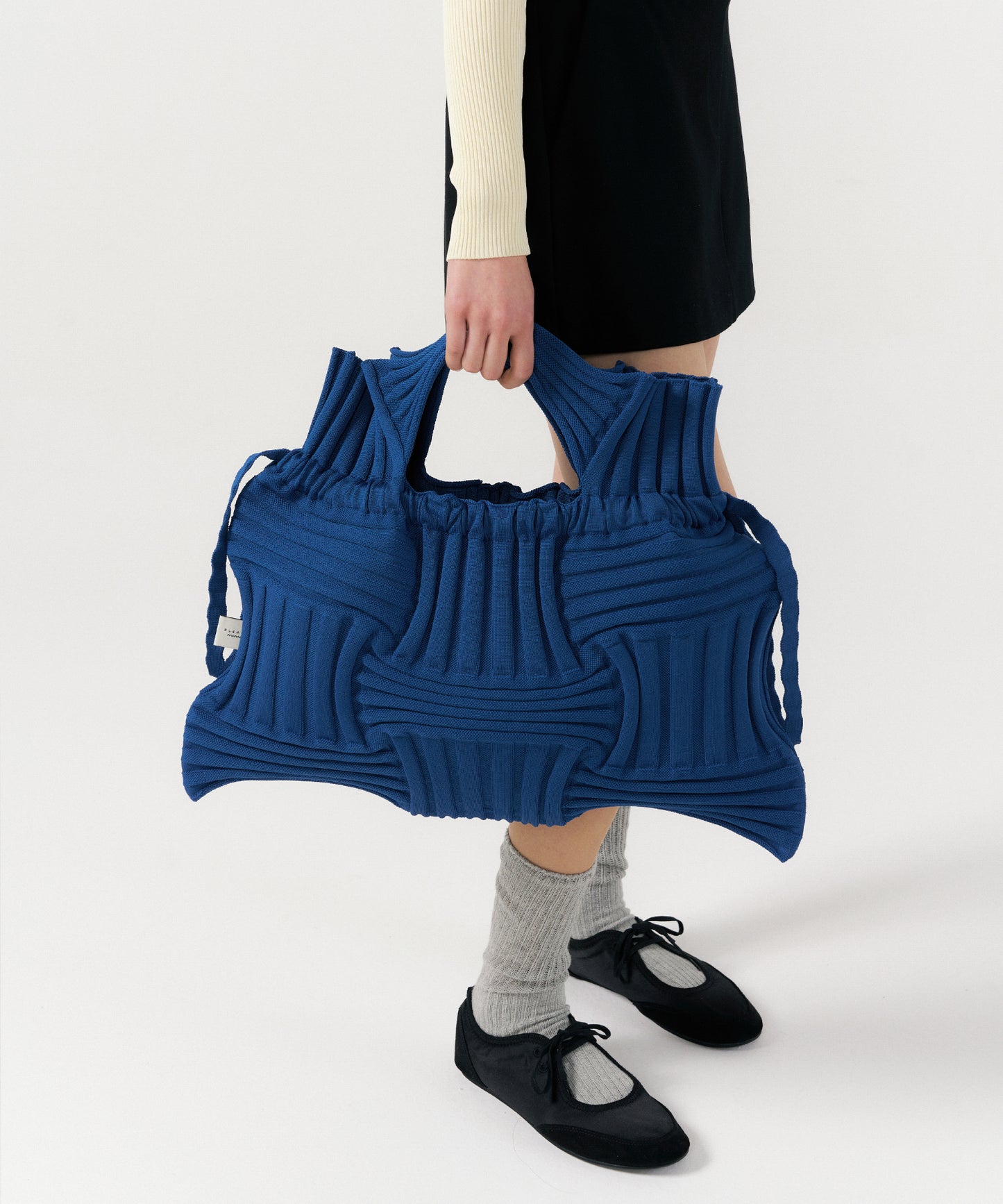 Big Bow Bag -Blue by PleatsMama