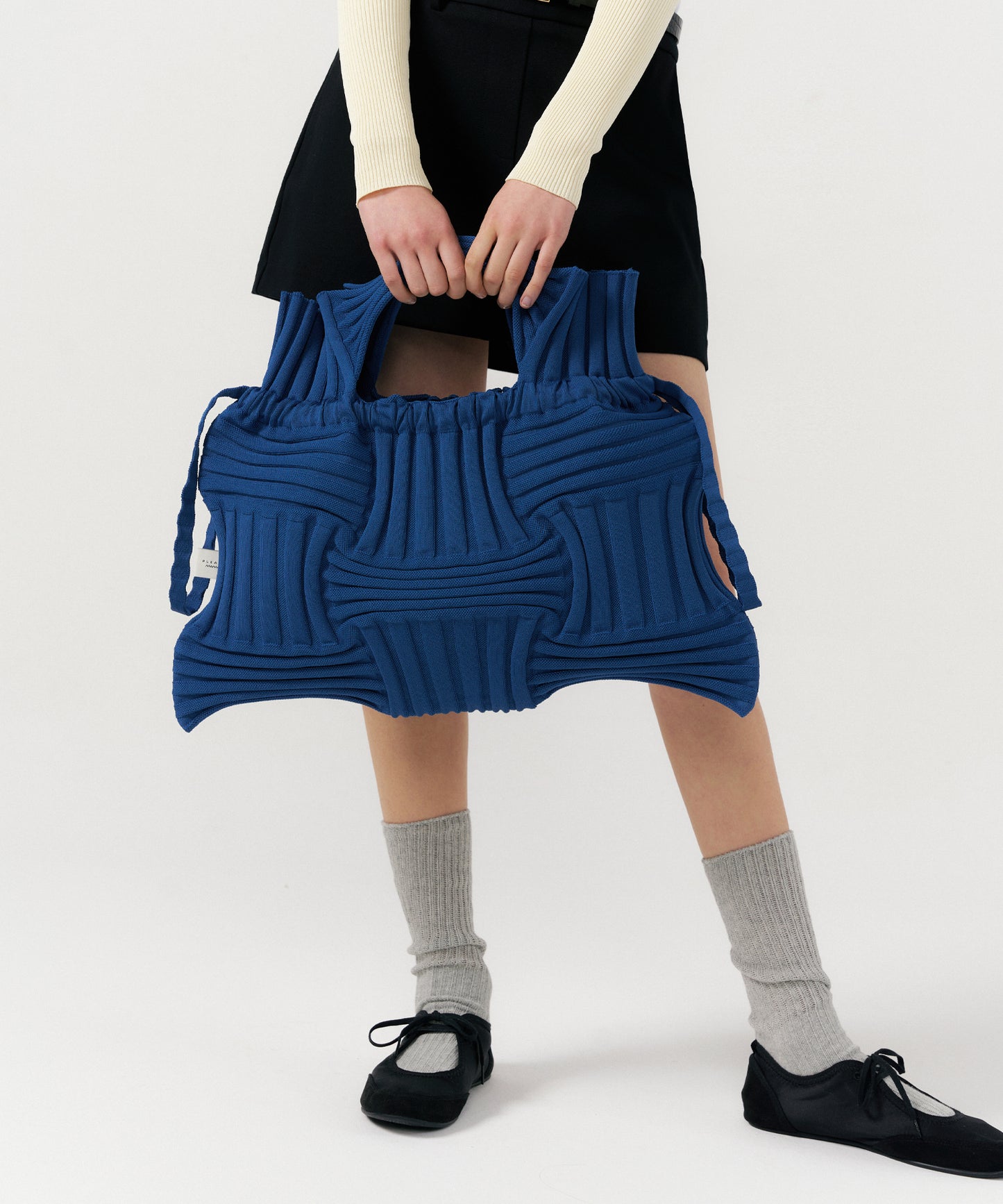 Big Bow Bag -Blue by PleatsMama