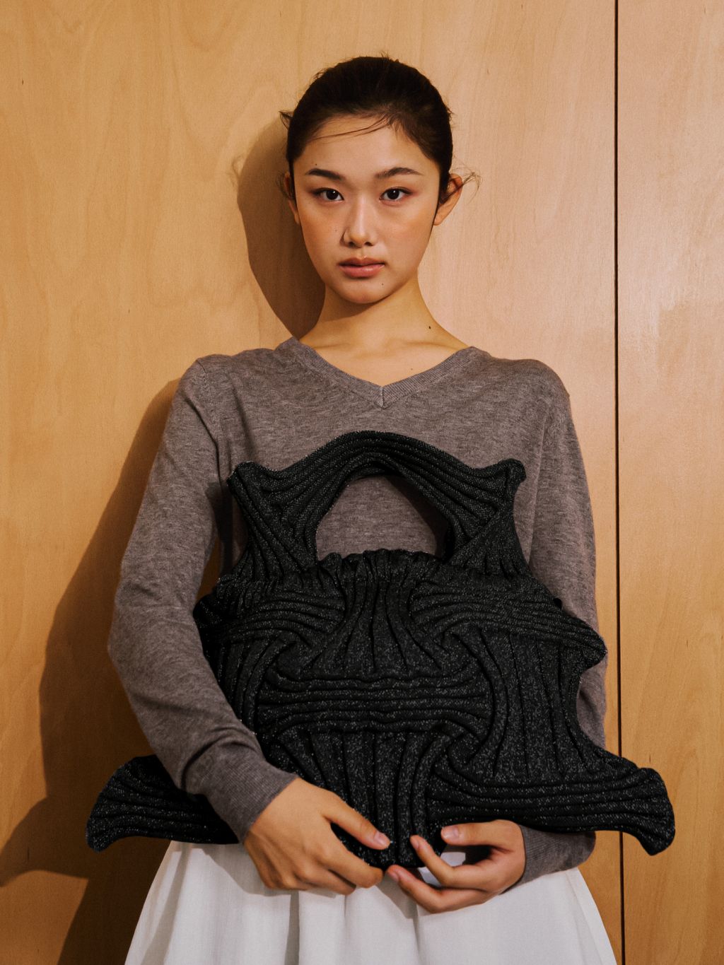 Big Bow Bag - Glitter Black by PleatsMama