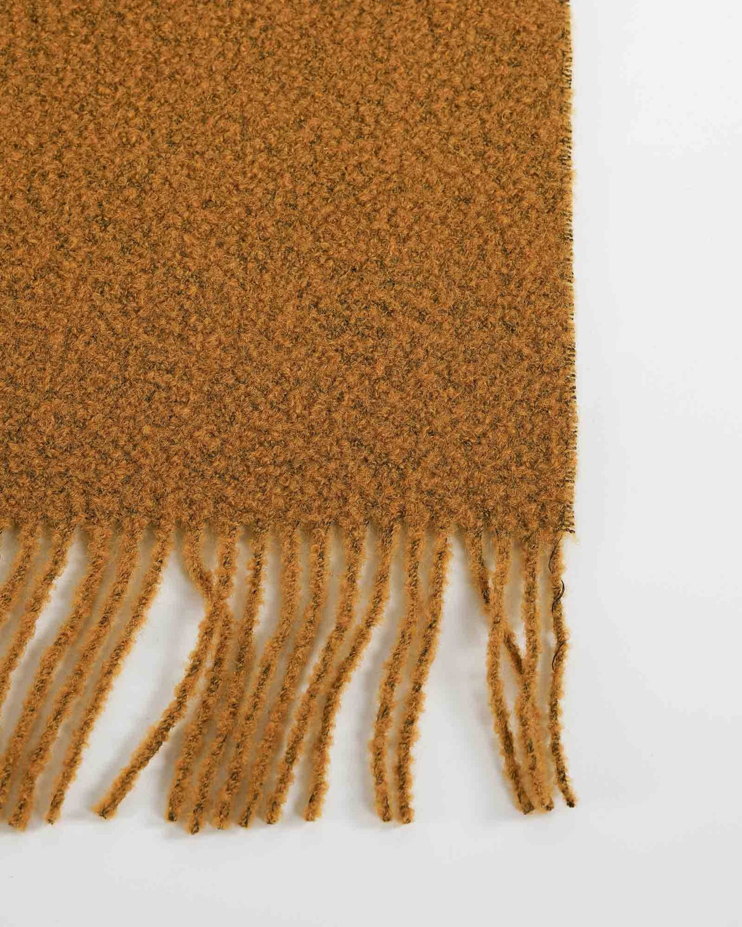 Wool Bouclé Throw Blanket Paris - Mustard Yellow by MoST