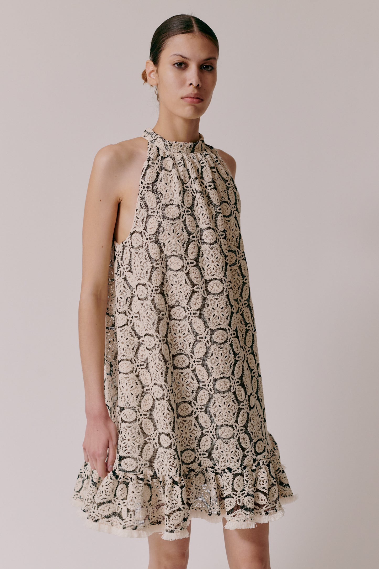 Emilie Dress - Creme Embroidered by Hofmann Copenhagen