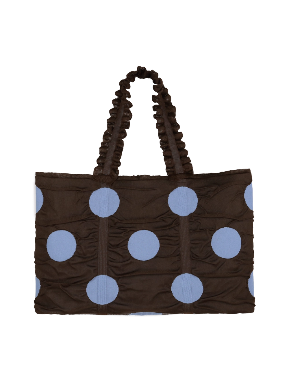 Polka Dot Shopper Bag - Brown by PleatsMama