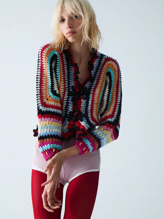 Coral Crochet Cardigan by Tach