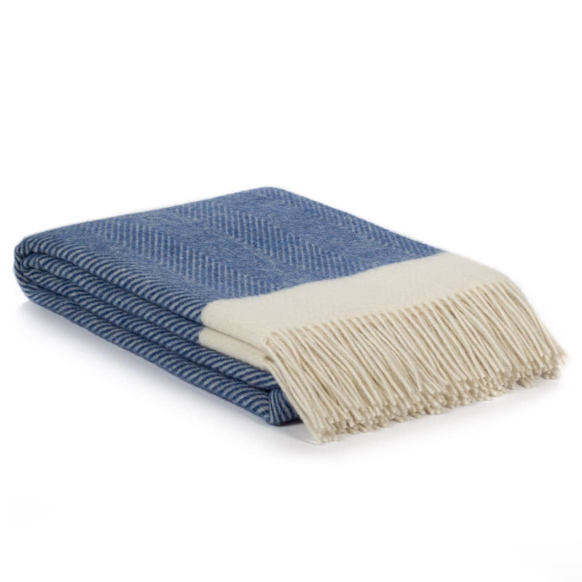 Wool Throw Blanket Florence - Blue by MoST