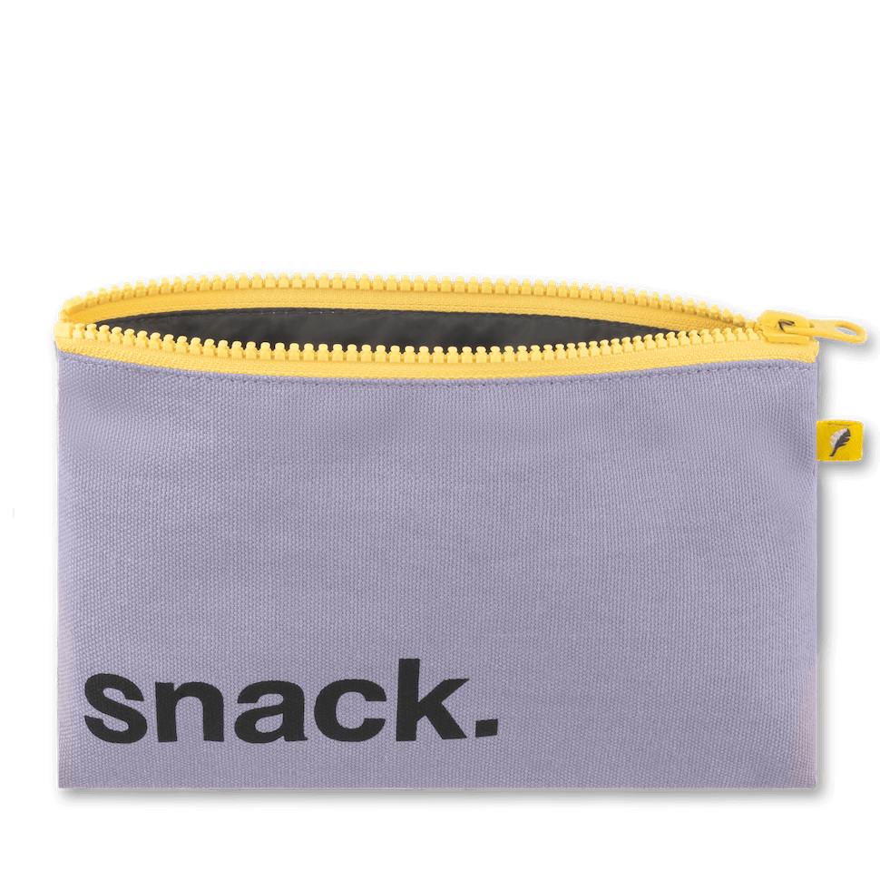 Zip Snack Bag 'Snack' Lavender by Fluf