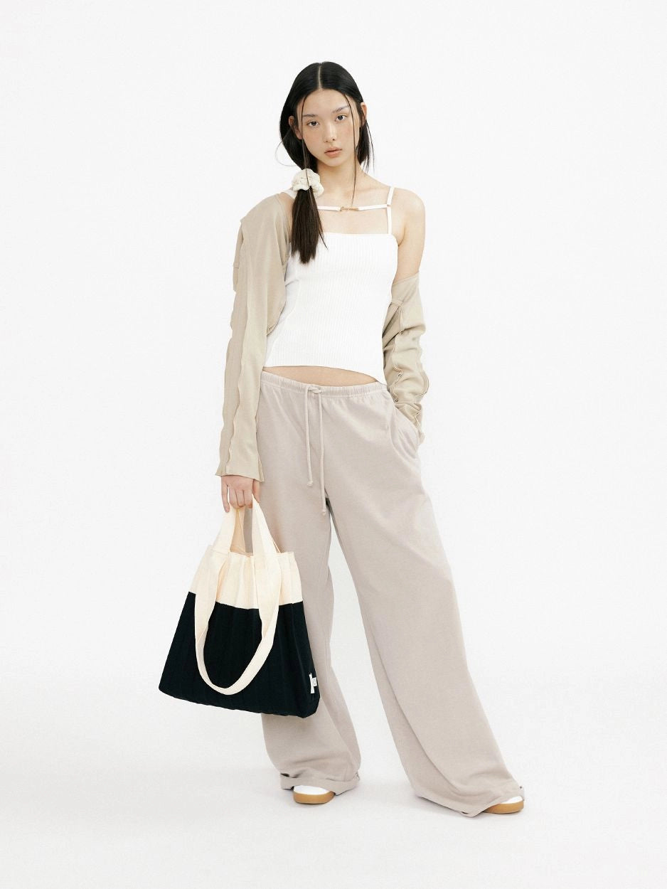New 2Way Shopper Bag  -White Black by PleatsMama